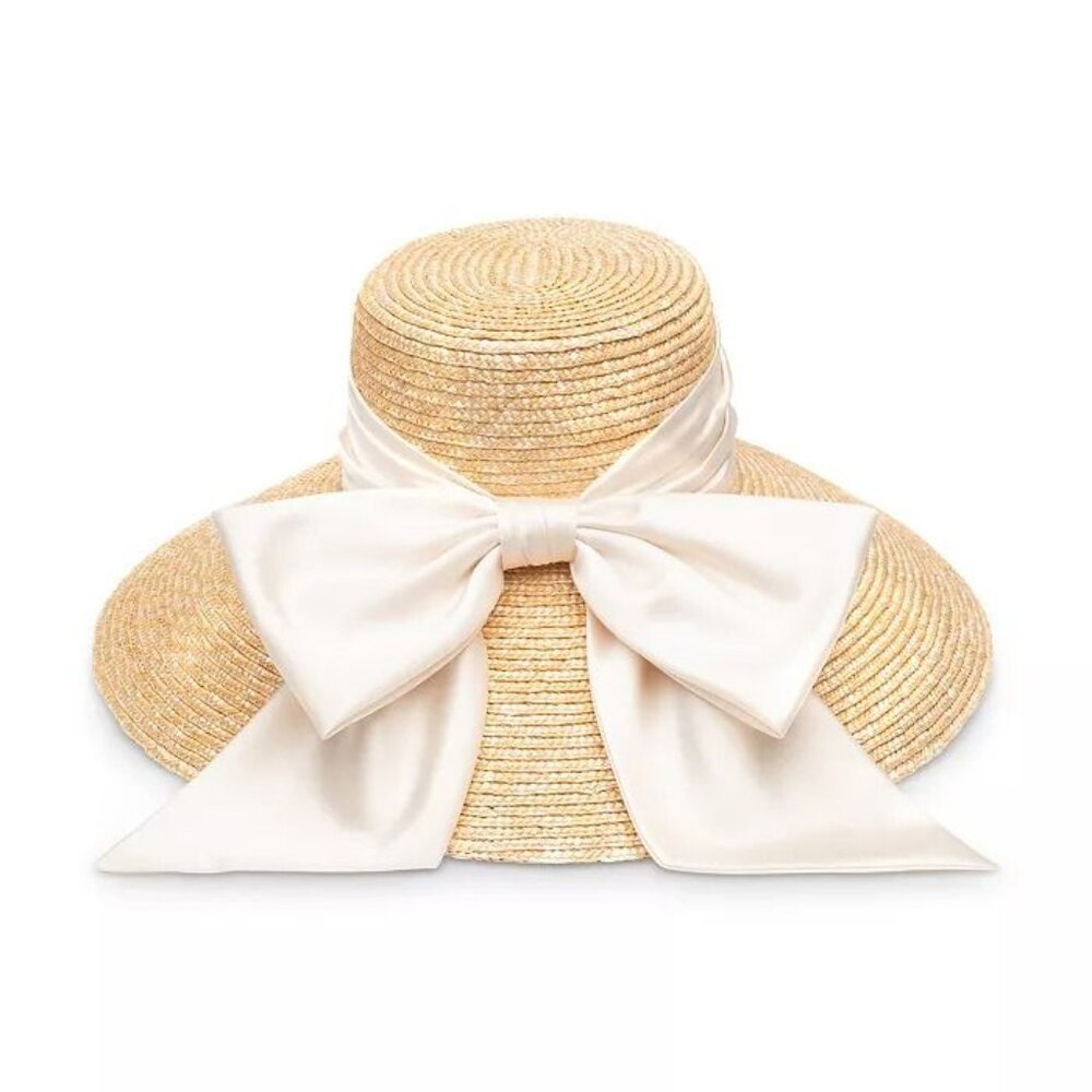 Eugenia Kim Mirabel Sunhat with Ivory Satin Bow